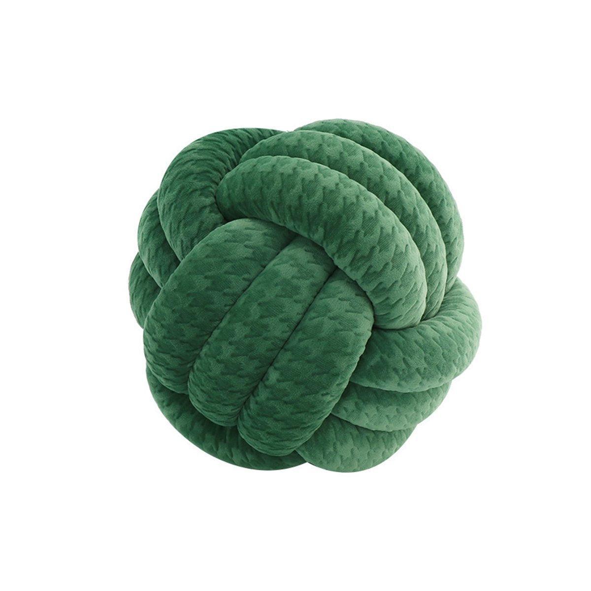 Three-Strand Braided Round Pillow Sofa Cushion Decorative Pillow for Living Room - Light Khaki