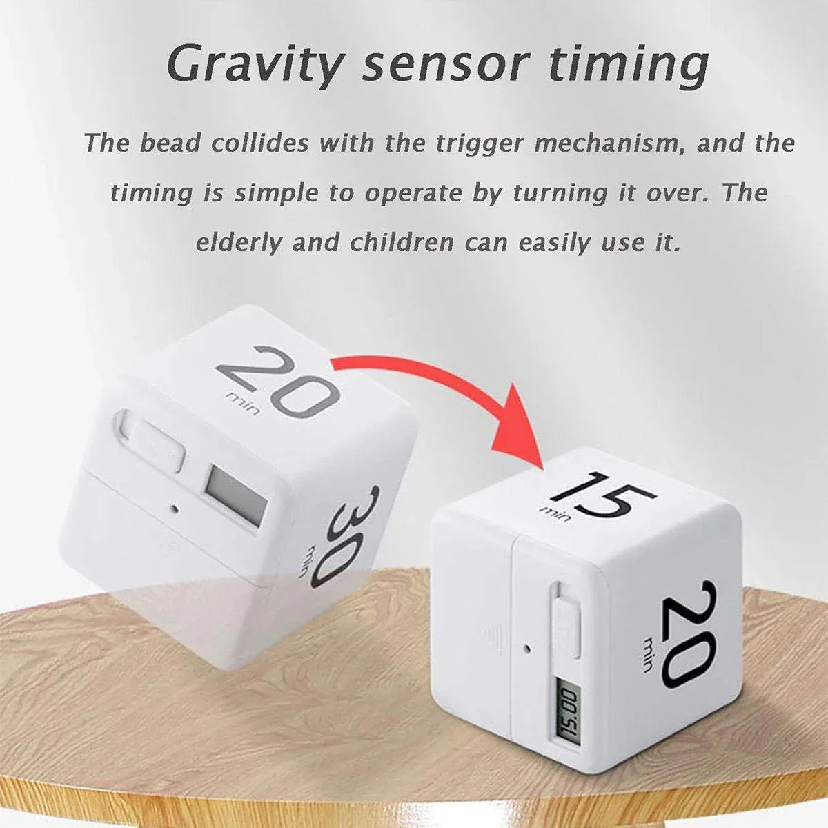 Premium Cubic LED Flip Timer – 15/20/30/60 Minutes