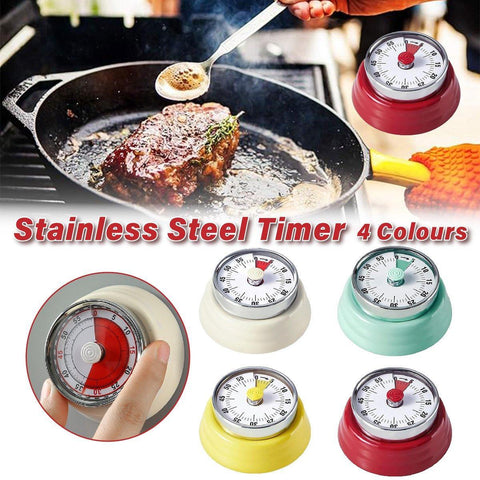 60-Minute Visual Analog Timer - Kitchen Countdown Clock - Red - SuperSaverAU - view 1
