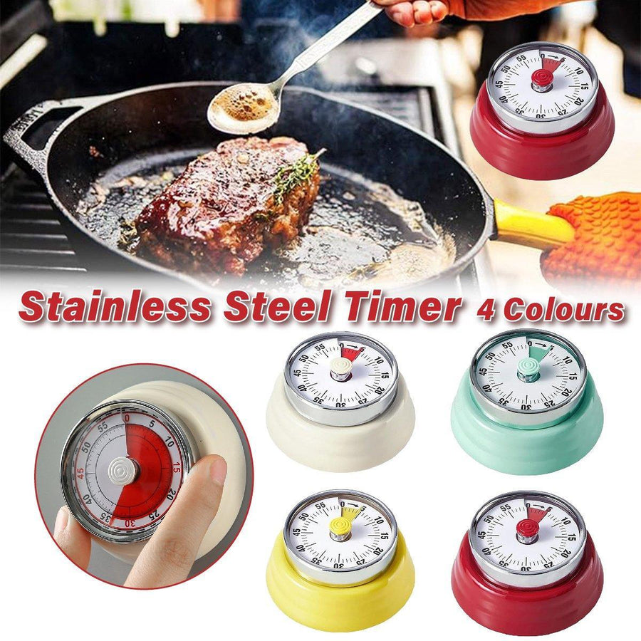 60-Minute Visual Analog Timer - Kitchen Countdown Clock - Red - SuperSaverAU - view 1