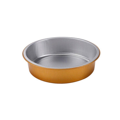 50PCS 1130ml Thickened Round Aluminum Foil Containers with Lids