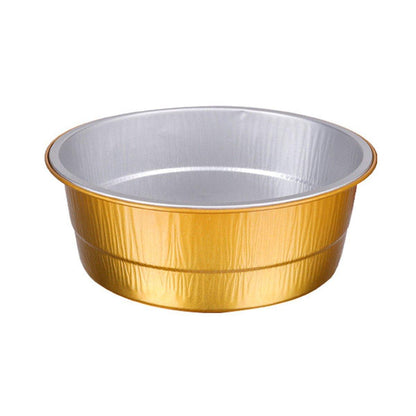 50PCS 520ml Thickened Round Aluminum Foil Containers with Lids