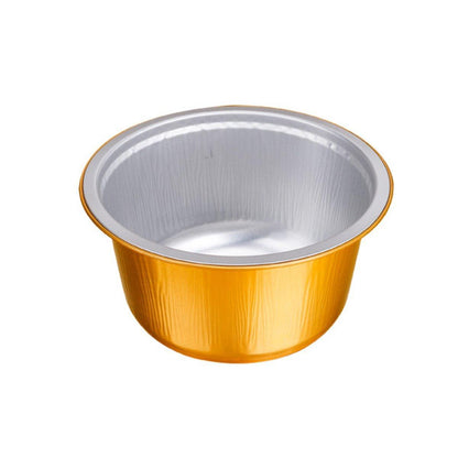 50PCS 620ml Thickened Round Aluminum Foil Containers with Lids