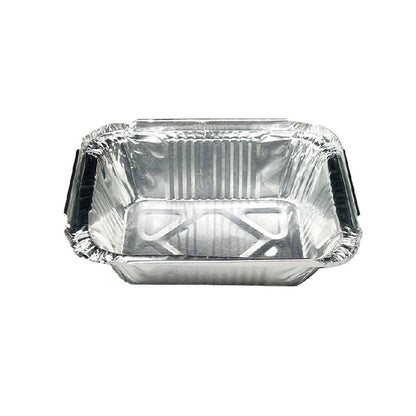 125PCS Disposable Quadrate Tin Foil Pans Oven Grill Safe Non-Stick Baking Trays - 125pcs-600ml