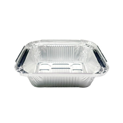 125PCS Disposable Quadrate Tin Foil Pans Oven Grill Safe Non-Stick Baking Trays - 125pcs-600ml