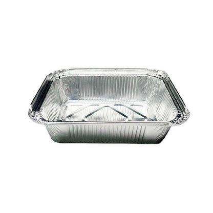 125PCS Disposable Quadrate Tin Foil Pans Oven Grill Safe Non-Stick Baking Trays - 125pcs-600ml