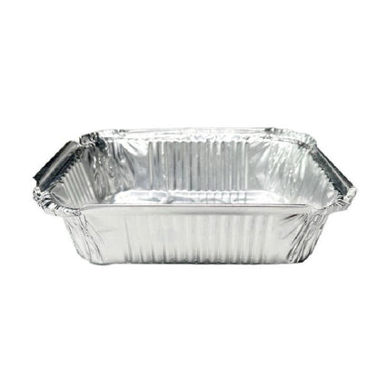 125PCS Disposable Quadrate Tin Foil Pans Oven Grill Safe Non-Stick Baking Trays - 125pcs-600ml
