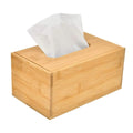 Premium Bamboo Tissue Box Holder – Flip-Top Lid