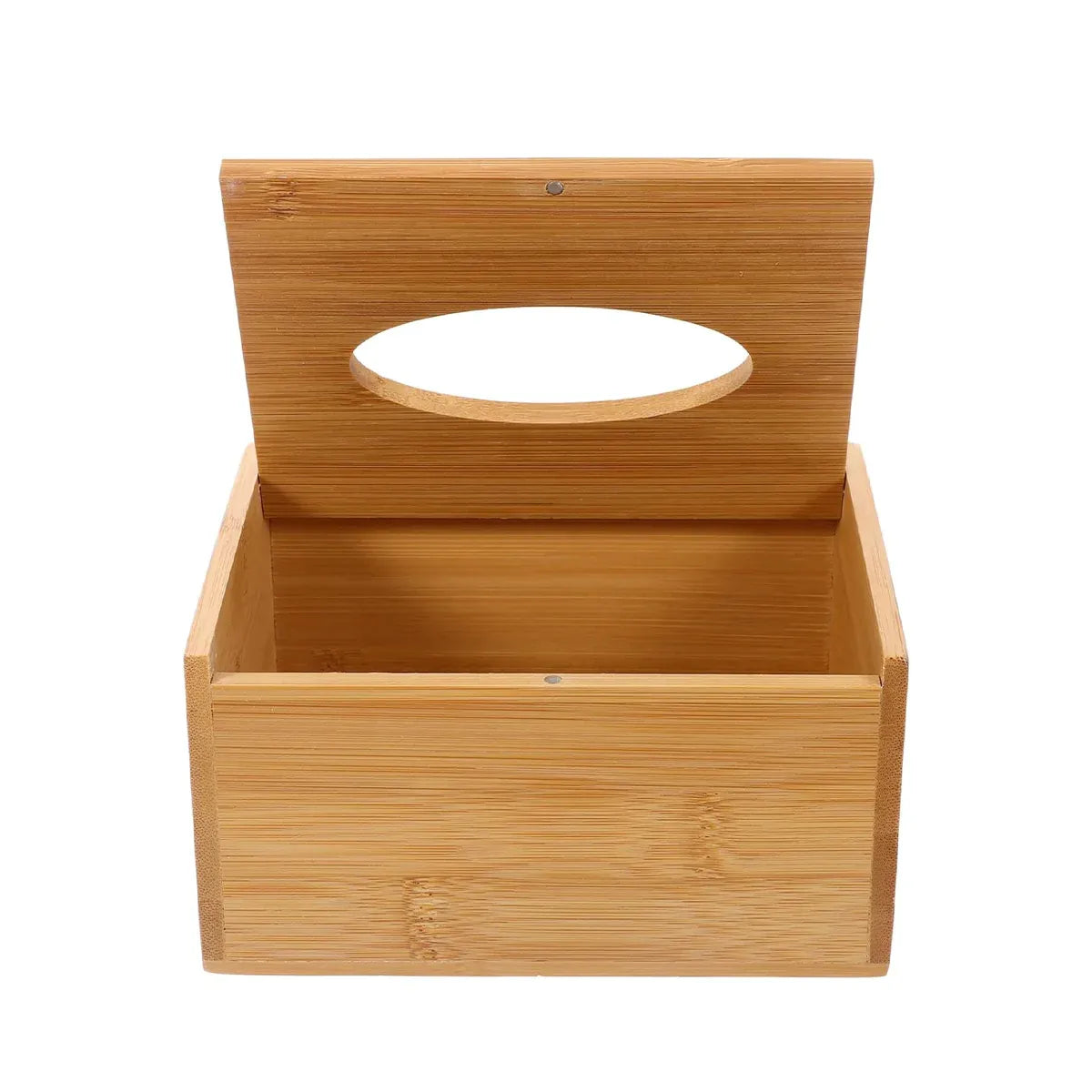 Premium Bamboo Tissue Box Holder – Flip-Top Lid