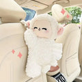 Premium Plush Sheep Hanging Car Tissue Box Holder