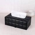 Premium PU Leather Tissue Box Holder – White