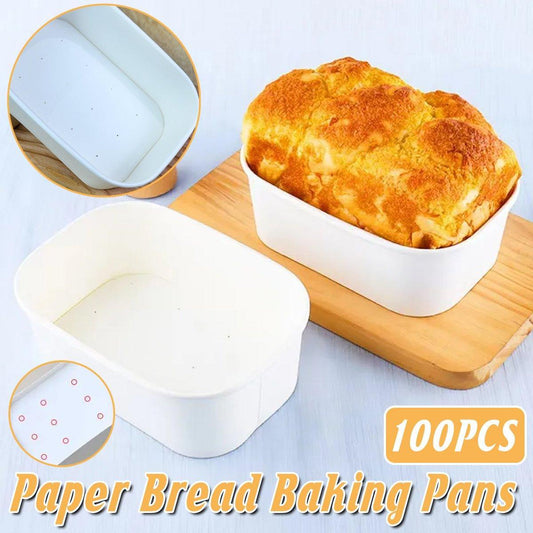 Disposable High-Temperature Resistant Paper Baking Molds - 100pcs