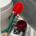 Premium Soft Wool Toilet Brush – Cherry Holder