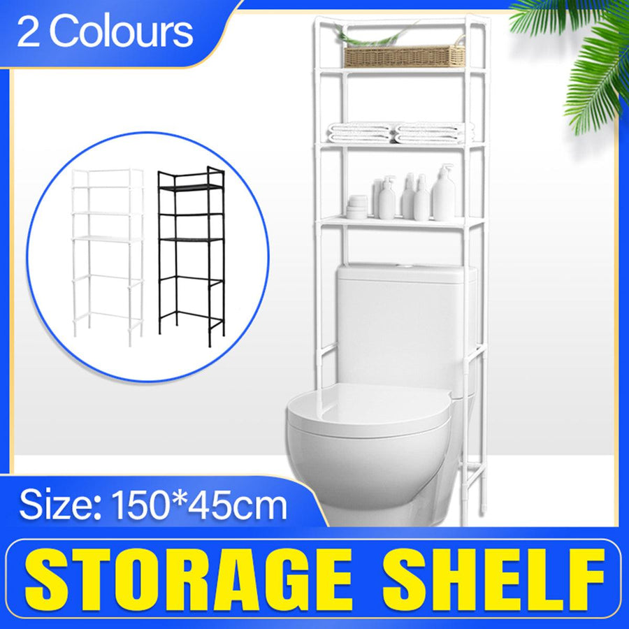 Premium Over Toilet Bathroom Storage Rack – Black