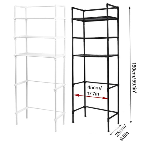 Premium Over Toilet Bathroom Storage Rack – Black