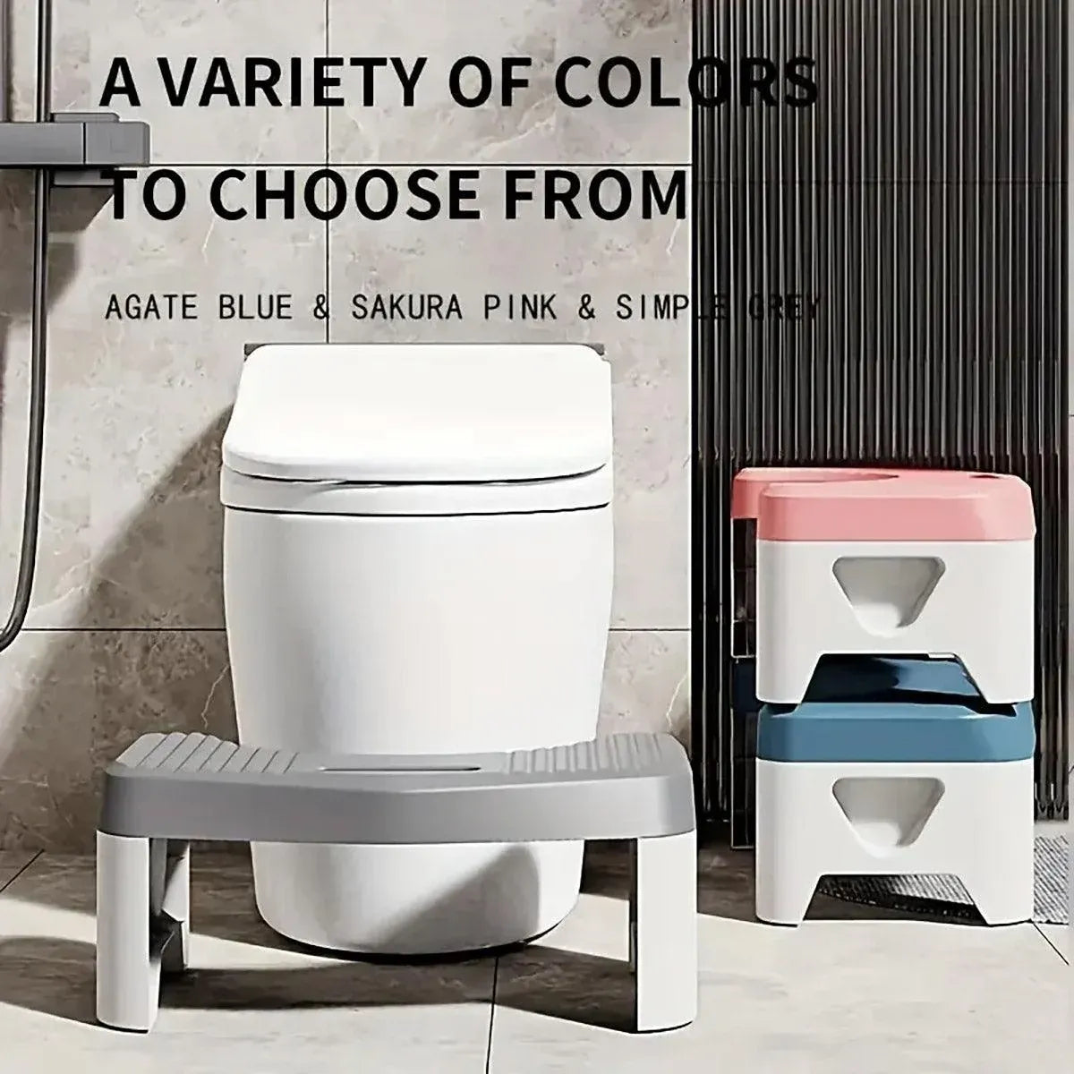 Premium Thickened Toilet Squatting Stool – Grey 150kg Capacity
