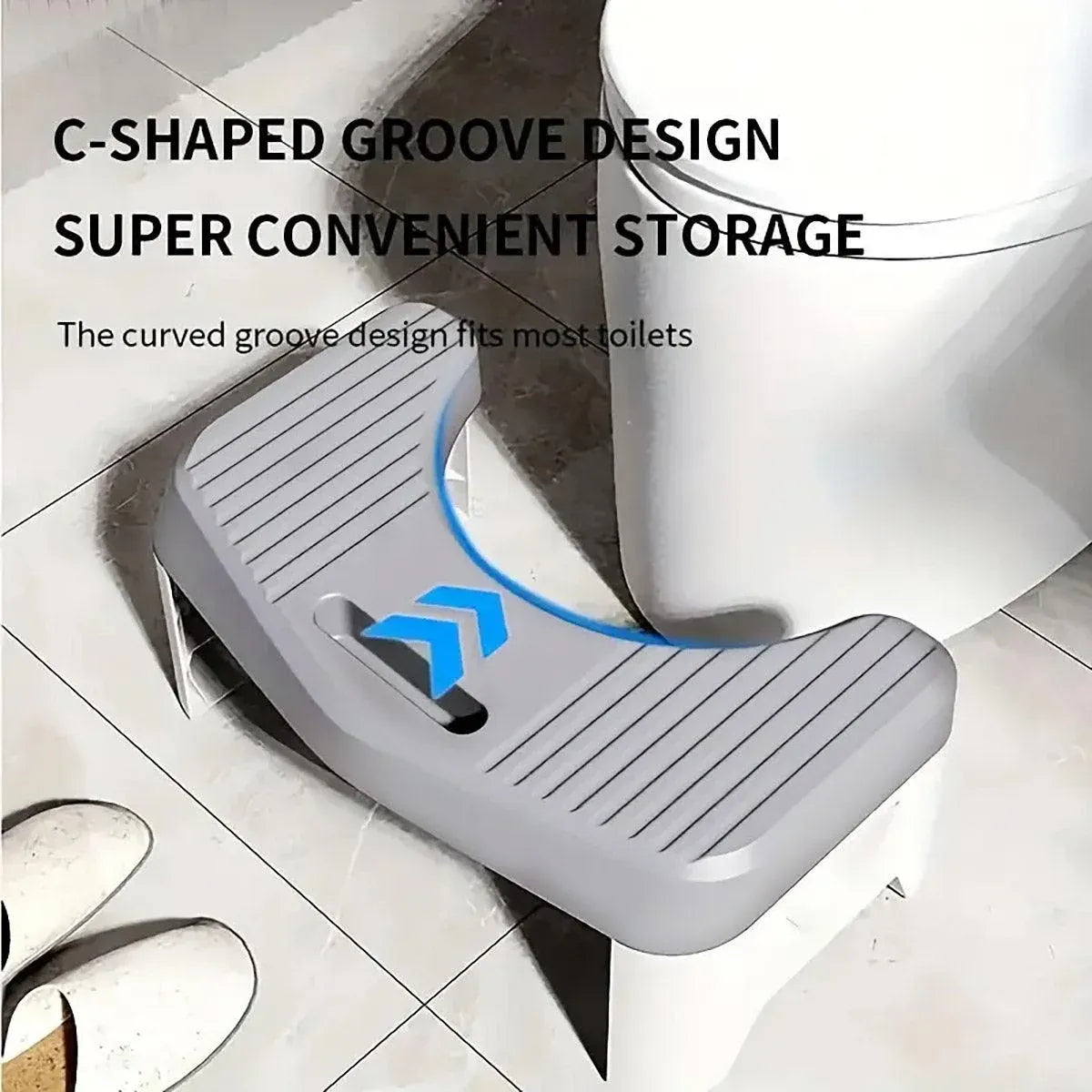 Premium Thickened Toilet Squatting Stool – Grey 150kg Capacity