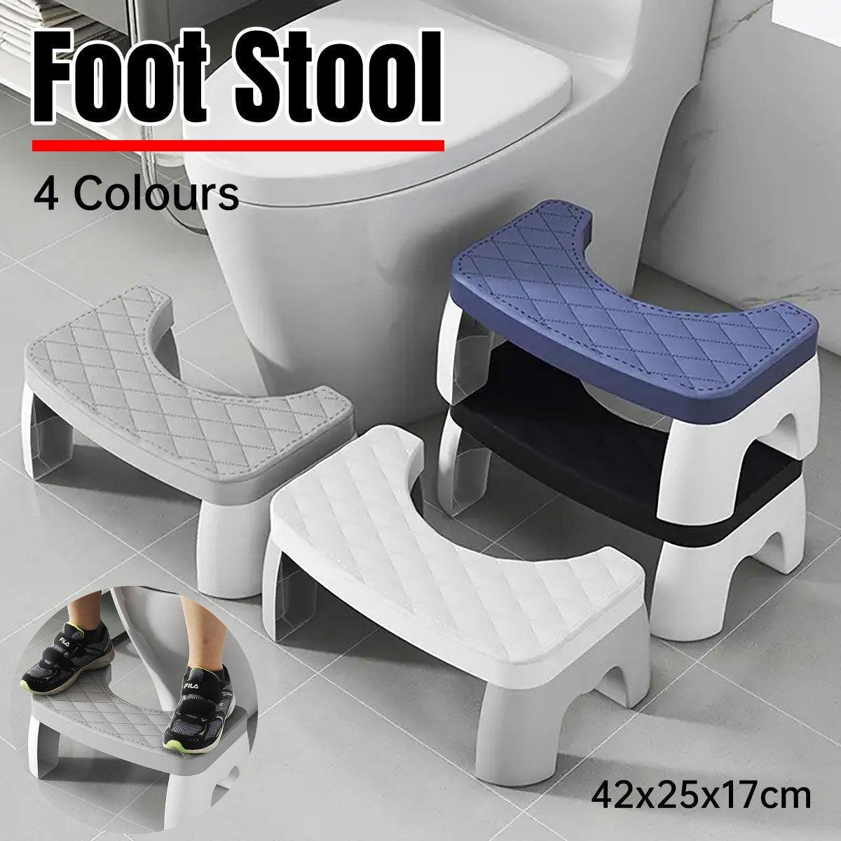 Premium Anti-Slip Toilet Footstool – White Ergonomic Support
