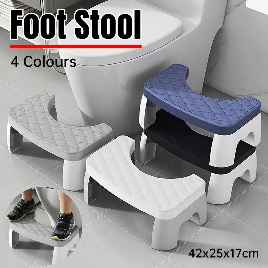 Premium Anti-Slip Toilet Footstool – White Ergonomic Support