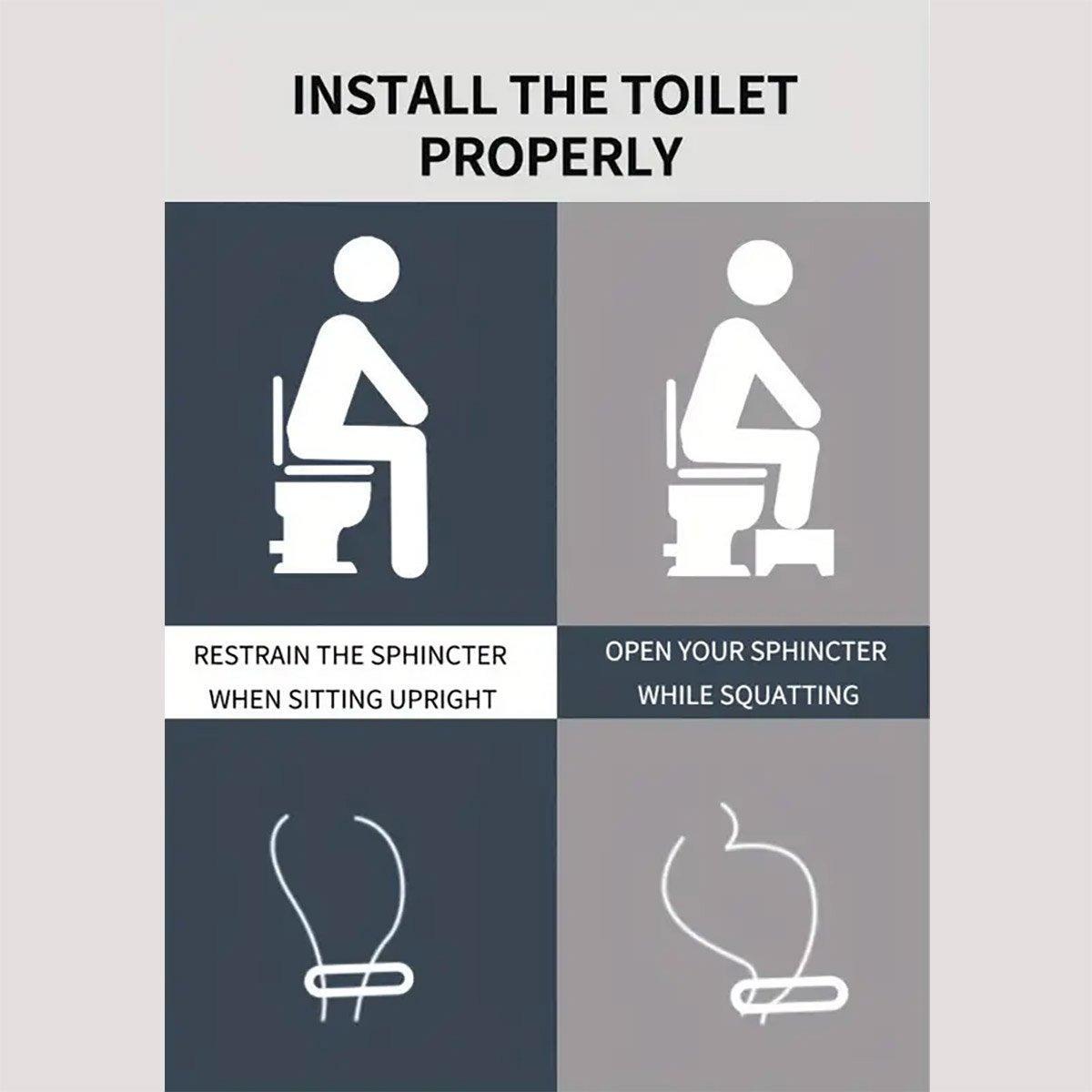 Premium Anti-Slip Toilet Footstool – White Ergonomic Support