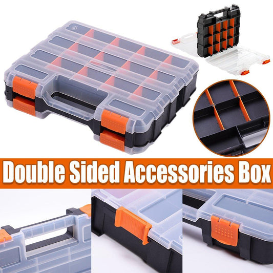 Double Sided Hardware Tools Storage Box - Organizer