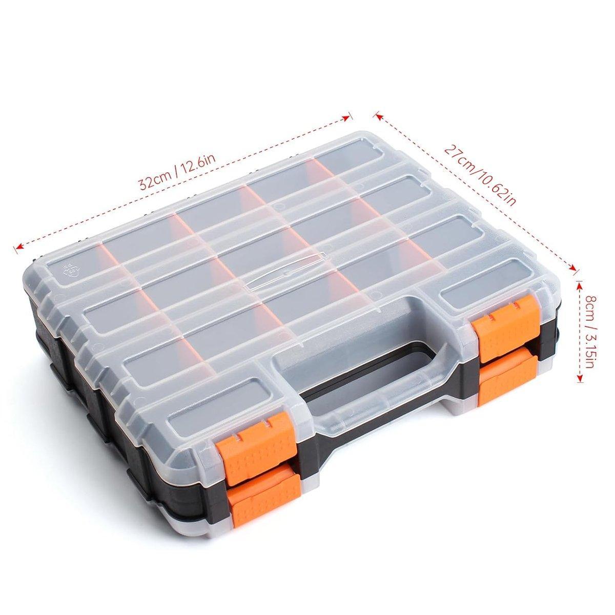Double Sided Hardware Tools Storage Box - Organizer
