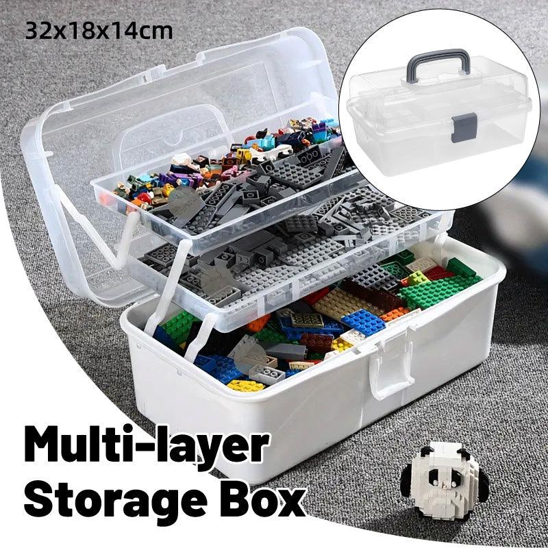 Translucent 3-Layer Toolbox Organizer for Tools and Art Supplies