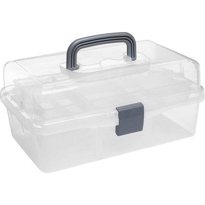 Translucent 3-Layer Toolbox Organizer for Tools and Art Supplies