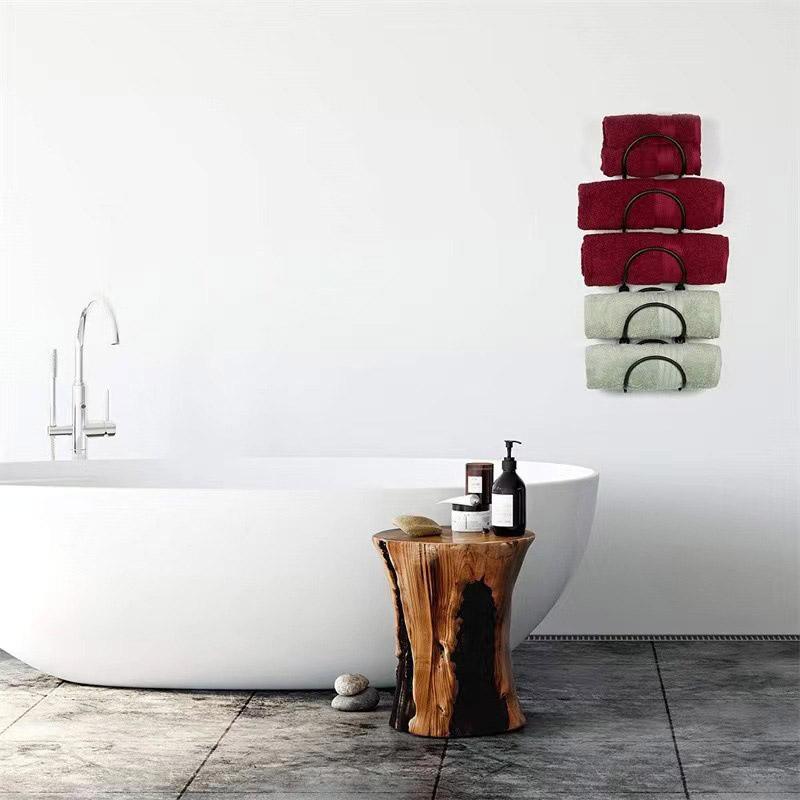 Multifunctional Wall-Mounted Bathroom Storage Rack - Towel and Wine Holder