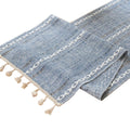 Solid Colour Woven Hollow Fringe Table Runner Home Dining Tablecloth Decoration - 33x183cm-Green - SuperSaverAU - view 6