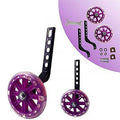 Premium 12-20 Inch Flashing Bike Training Wheels with Steel Brackets - Black