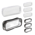 Premium 8pcs Waterproof Transparent Zipper Pencil Cases for Stationery Makeup Travel