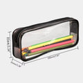 Premium 8pcs Waterproof Transparent Zipper Pencil Cases for Stationery Makeup Travel