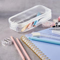 Premium 8pcs Waterproof Transparent Zipper Pencil Cases for Stationery Makeup Travel
