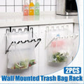 Premium Hanging Garbage Bag Holders – Black & White 2 Pack