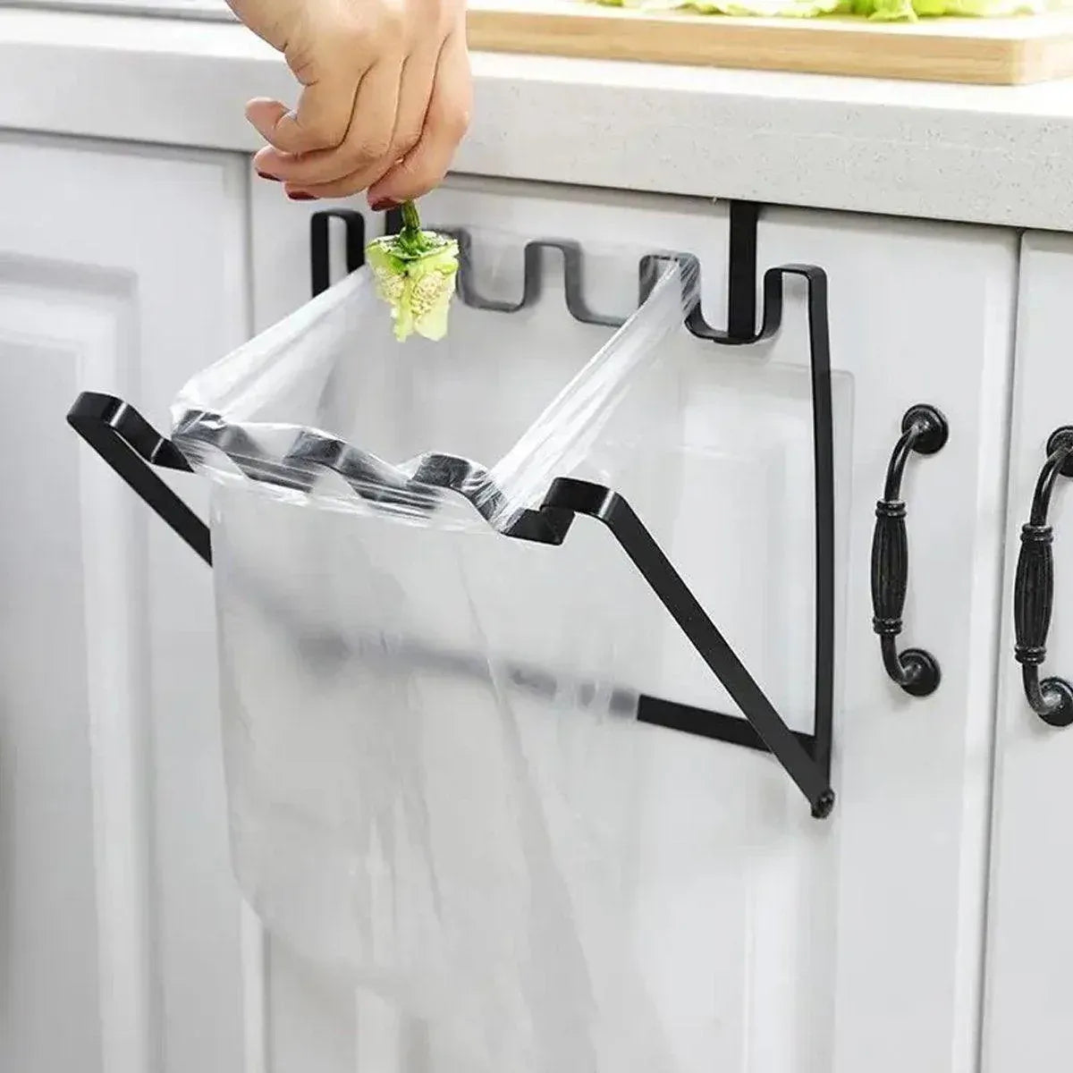 Premium Hanging Garbage Bag Holders – Black & White 2 Pack