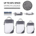 6pcs Mesh Visible Travel Storage Set - Waterproof Nylon Compressible Bags - Sky Blue - SuperSaverAU - view 2