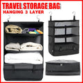 Foldable Clothes Organizer Hanging Storage Bag, 18"x21.6", Space-Saving Black - SuperSaverAU - view 1