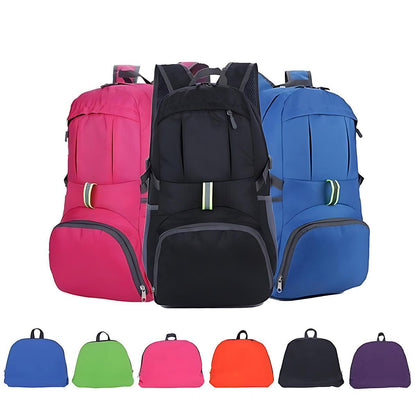 35L Light Foldable Outdoor Sports Backpack Camping Hiking Travel Bag - Rose Red