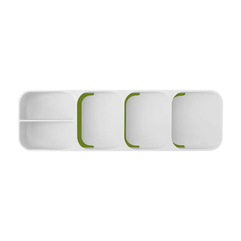 Premium Kitchen Drawer Cutlery Tray – White
