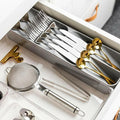 Premium Kitchen Drawer Cutlery Tray – White