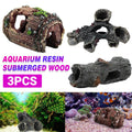 Premium 3 Piece Resin Aquarium Tree Ornament Set with Fish Hiding Spaces