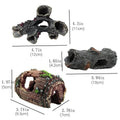 Premium 3 Piece Resin Aquarium Tree Ornament Set with Fish Hiding Spaces