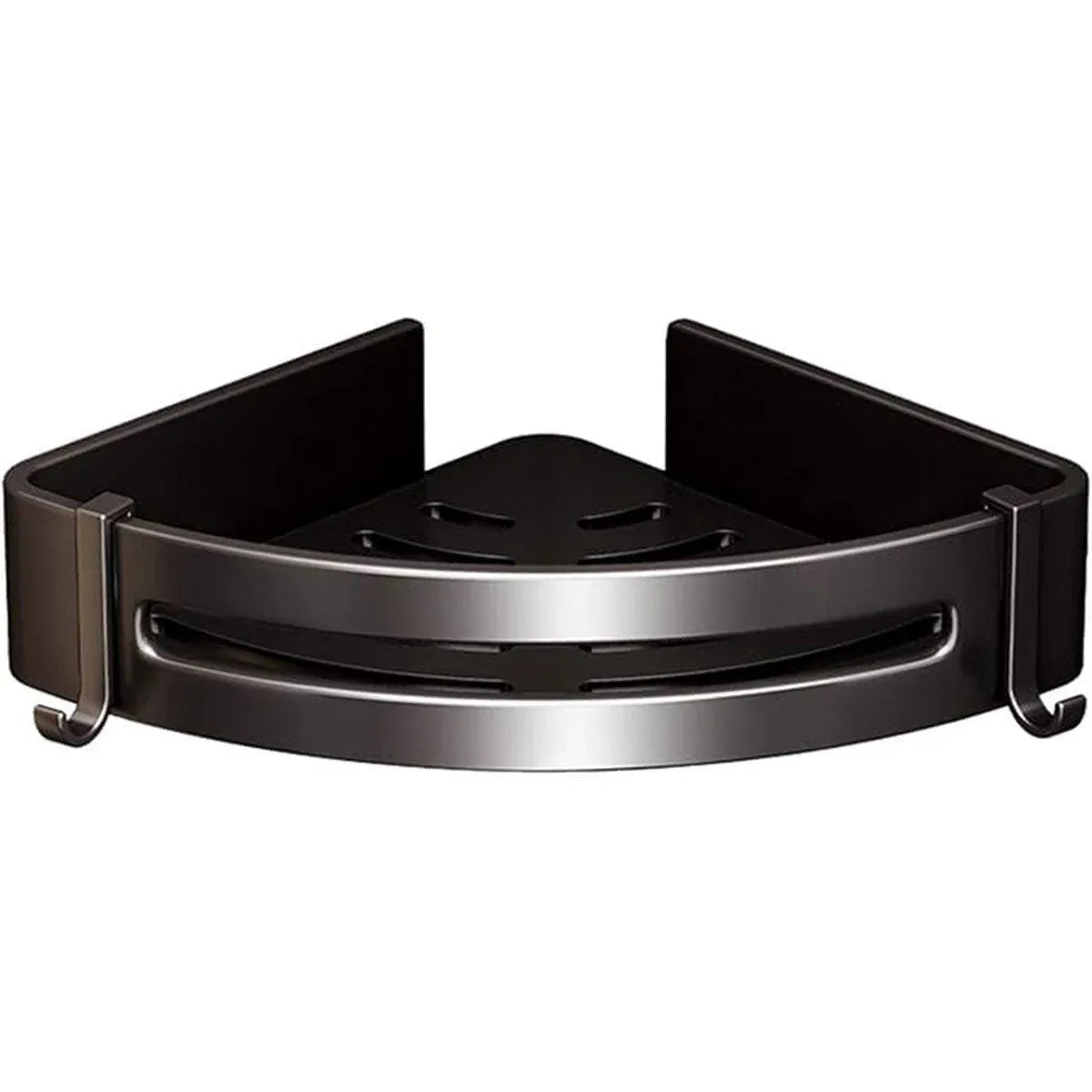 Premium Single Tier Triangle Shower Shelf – Matte Black