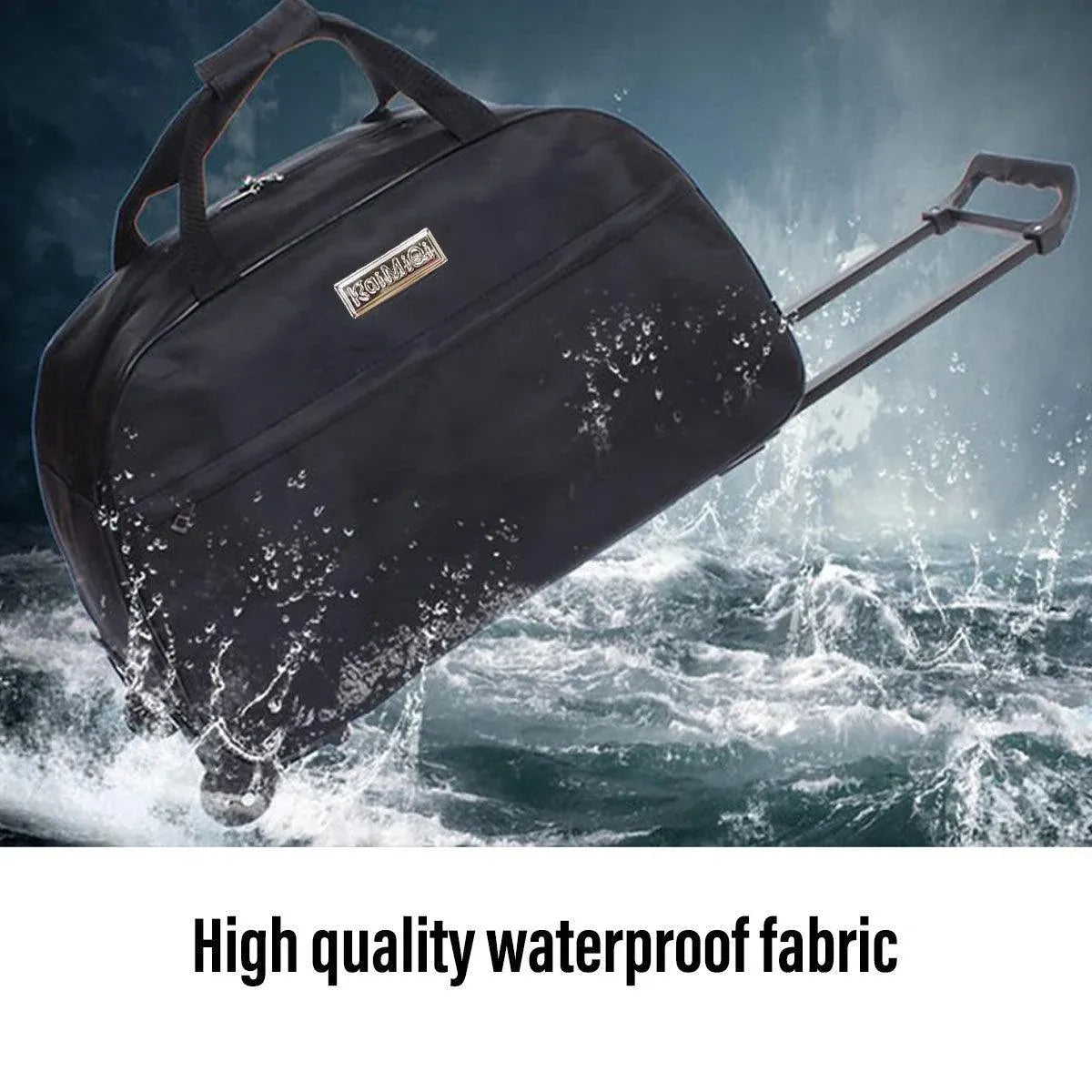 Premium Wheeled Travel Duffle Trolley Bag – Brown 20 Inch