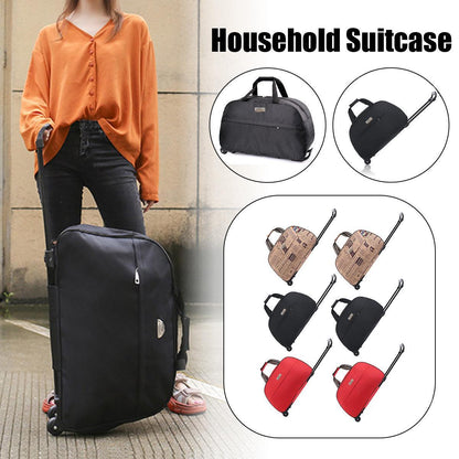 Wheeled Travel Duffle Trolley Bag - Waterproof, Lightweight, 24in - Black