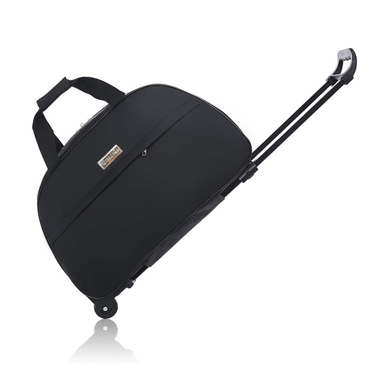 Wheeled Travel Duffle Trolley Bag - Waterproof, Lightweight, 24in - Black - SuperSaverAU - view 5