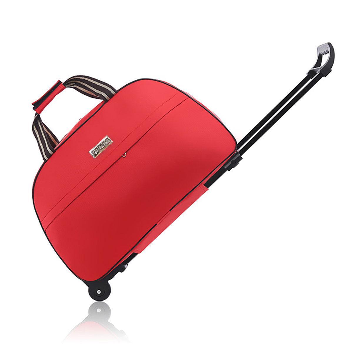 Wheeled Travel Duffle Trolley Bag - Waterproof, Lightweight, 24in - Black - SuperSaverAU - view 8