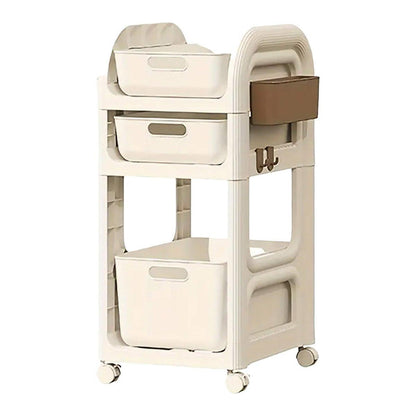 3-Tier Mobile Storage Trolley with Wheels for Easy Organization