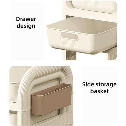 3-Tier Mobile Storage Trolley with Wheels for Easy Organization